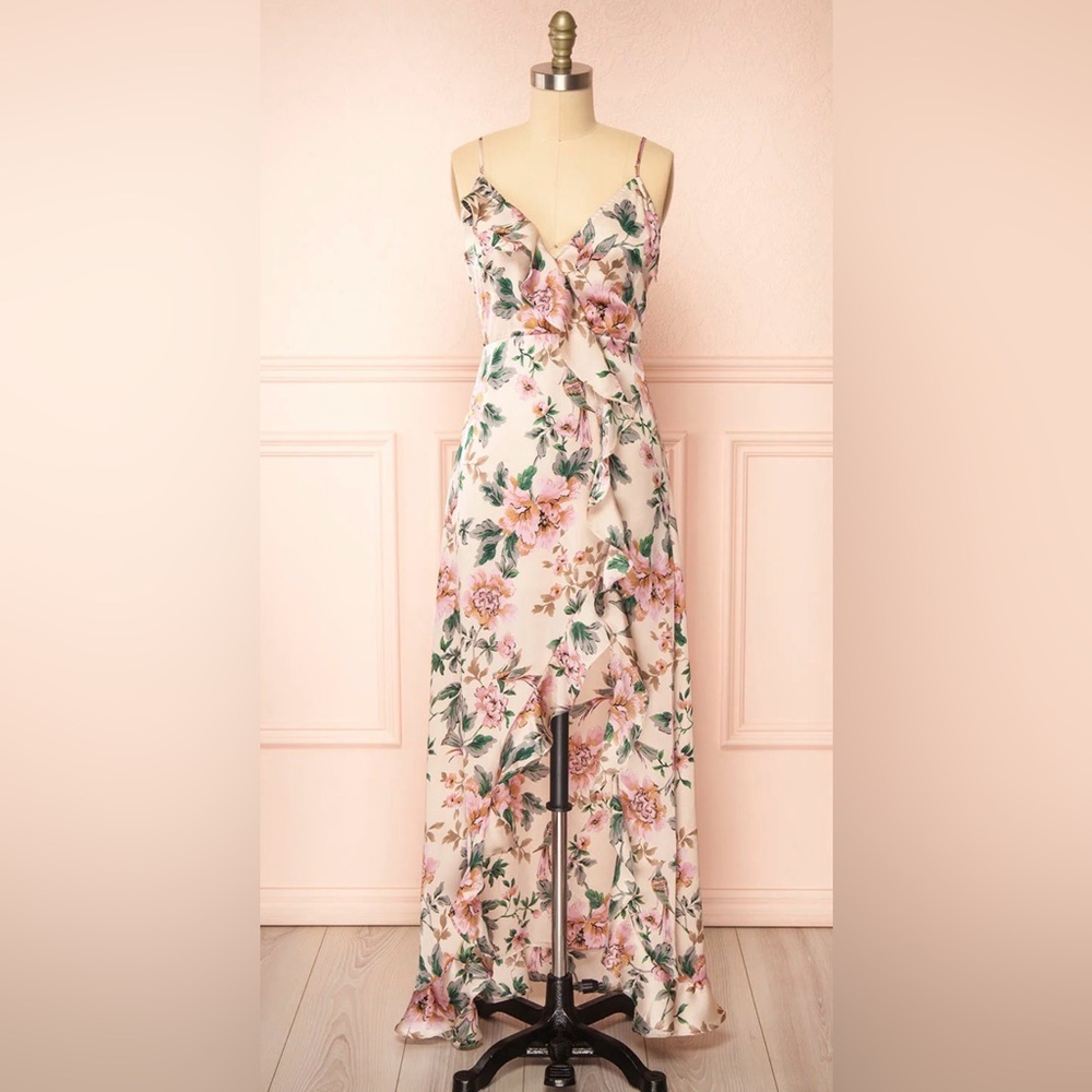 DRESS FORUM LA BOUTIQUE 1861 Floral Ruffle Maxi Dress
